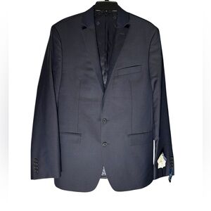 Ryan Seacrest Distinction Modern Fit Blazer 42L Navy Blue Wool Business NWT